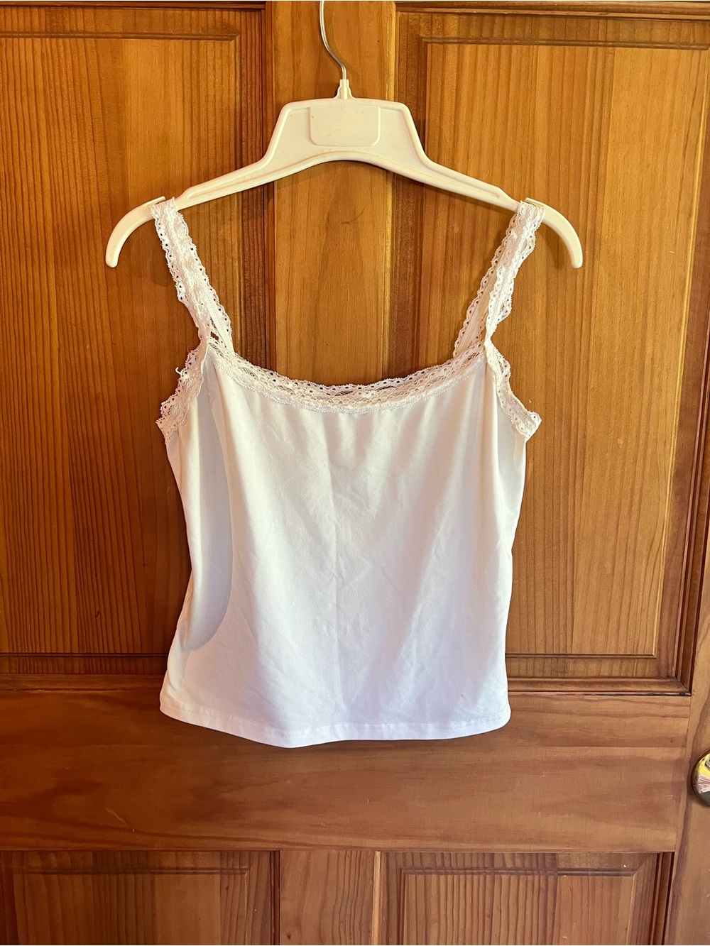 SHEIN White Lace-Trim Camisole